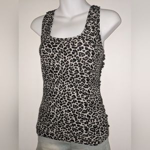 3/$25 Leopard print lace back halter tank top